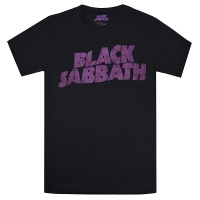 BLACK SABBATH Wavy Logo Vintage Tシャツ BLACK