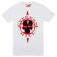 CYPRESS HILL Skull ＆ Compass Tシャツ WHITE