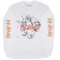 DEF LEPPARD Shatter ロングスリーブ Tシャツ WHITE