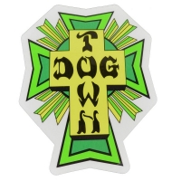 DOGTOWN Cross Logo ステッカー GREEN