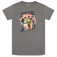 GORILLAZ Group Circle Rise Tシャツ CHARCOAL GREY