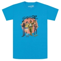 GORILLAZ Group Circle Rise Tシャツ TURQUOISE BLUE