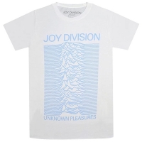 JOY DIVISION Unknown Pleasures Blue On White Tシャツ