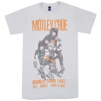 MOTLEY CRUE Vintage World Tour 1983 Tシャツ LIGHT GREY