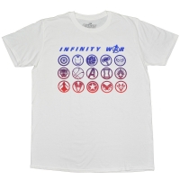 AVENGERS Infinity War All Icons Blend Tシャツ WHITE