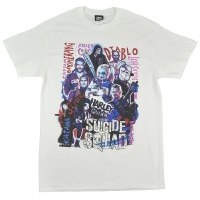 SUICIDE SQUAD Harleys Character Collage Tシャツ WHITE