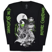 THE NIGHTMARE BEFORE CHRISTMAS Characters Green Glow ロングスリーブ Tシャツ