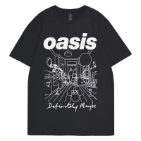 OASIS Definitely Maybe Line Drawing Tシャツ