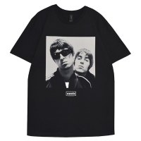 OASIS Noel & Liam Square Photo Tシャツ BLACK