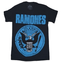 RAMONES Distressed Blue Seal Tシャツ