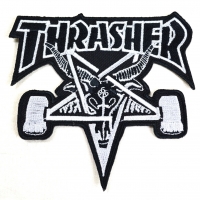 THRASHER Skategoat 刺繍 ワッペン BLACK USA企画
