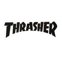 THRASHER Die Cut Logo ステッカー BLACK USA企画