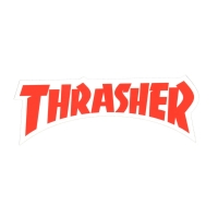 THRASHER Die Cut Logo ステッカー RED USA企画