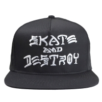 THRASHER Skate And Destroy スナップバックキャップ BLACK USA企画