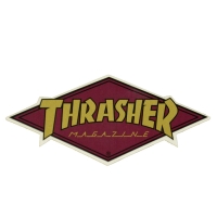 THRASHER Diamond Logo ステッカー GOLD USA企画