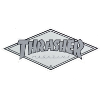 THRASHER Diamond Logo ステッカー SILVER USA企画