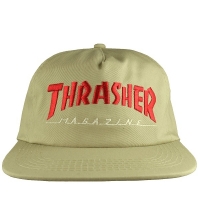 THRASHER Magazine Logo Two-Tone スナップバックキャップ TAN×RED USA企画