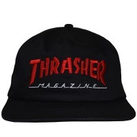 THRASHER Magazine Logo Two-Tone スナップバックキャップ BLACK×RED USA企画