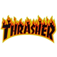THRASHER Flame Logo ステッカー BLACK USA企画