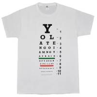 YO LA TENGO Eye Chart Tシャツ